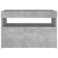 vidaXL Mesita de noche con LED contrachapada gris hormigón 60x35x40 cm vidaXL Mesita de noche con LED contrachapada gris hormigón 60x35x40 cm