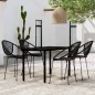 vidaXL Juego de comedor para jardín 5 piezas negro vidaXL Juego de comedor para jardín 5 piezas negro