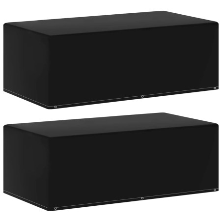 vidaXL Funda de muebles jardín 2 uds 6 ojales para BBQ 170x90x60 cm