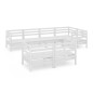 vidaXL Juego de muebles de jardín 7 piezas madera maciza pino blanco vidaXL Juego de muebles de jardín 7 piezas madera maciza pino blanco