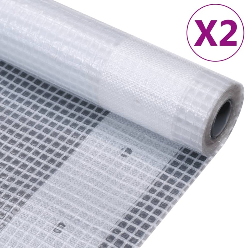vidaXL Lonas de leno 2 unidades 260 g/m² 4x15 m blanca vidaXL Lonas de leno 2 unidades 260 g/m² 4x15 m blanca