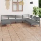 vidaXL Juego de muebles de jardín 7 piezas madera maciza de pino gris vidaXL Juego de muebles de jardín 7 piezas madera maciza de pino gris
