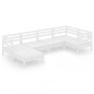 vidaXL Juego de muebles de jardín 6 piezas madera maciza pino blanco vidaXL Juego de muebles de jardín 6 piezas madera maciza pino blanco