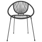 vidaXL Juego de comedor de jardín 5 piezas negro