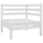vidaXL Juego de muebles de jardín 7 piezas madera maciza pino blanco vidaXL Juego de muebles de jardín 7 piezas madera maciza pino blanco