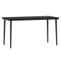 vidaXL Juego de comedor de jardín 5 piezas negro