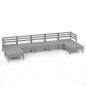 vidaXL Juego de muebles de jardín 7 piezas madera maciza de pino gris vidaXL Juego de muebles de jardín 7 piezas madera maciza de pino gris