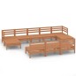 vidaXL Set de muebles de jardín 10 pzas madera maciza pino marrón miel