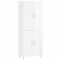 vidaXL Aparador alto madera contrachapada blanco brillo 69,5x34x180 cm vidaXL Aparador alto madera contrachapada blanco brillo 69,5x34x180 cm
