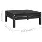 vidaXL Juego de muebles de jardín 10 pzas madera maciza de pino negro vidaXL Juego de muebles de jardín 10 pzas madera maciza de pino negro