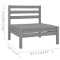 vidaXL Mesa y taburetes altos jardín 9 pzas madera maciza de pino gris vidaXL Mesa y taburetes altos jardín 9 pzas madera maciza de pino gris
