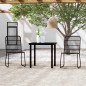 vidaXL Juego de comedor para jardín 3 piezas negro vidaXL Juego de comedor para jardín 3 piezas negro