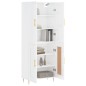 vidaXL Aparador alto madera contrachapada blanco brillo 69,5x34x180 cm vidaXL Aparador alto madera contrachapada blanco brillo 69,5x34x180 cm