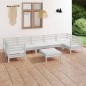 vidaXL Juego de muebles de jardín 8 piezas madera maciza de pino vidaXL Juego de muebles de jardín 8 piezas madera maciza de pino