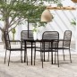 vidaXL Juego de comedor de jardín 5 piezas negro vidaXL Juego de comedor de jardín 5 piezas negro
