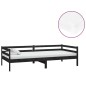 vidaXL Sofá cama con colchón madera de pino maciza negro 90x200 cm vidaXL Sofá cama con colchón madera de pino maciza negro 90x200 cm