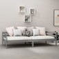 vidaXL Sofá cama con colchón madera de pino maciza gris 90x200 cm vidaXL Sofá cama con colchón madera de pino maciza gris 90x200 cm