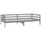 vidaXL Sofá cama con colchón madera de pino maciza gris 90x200 cm vidaXL Sofá cama con colchón madera de pino maciza gris 90x200 cm