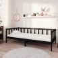 vidaXL Sofá cama con colchón madera de pino maciza negro 90x200 cm vidaXL Sofá cama con colchón madera de pino maciza negro 90x200 cm