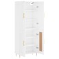 vidaXL Aparador alto madera contrachapada blanco brillo 69,5x34x180 cm vidaXL Aparador alto madera contrachapada blanco brillo 69,5x34x180 cm