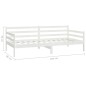 vidaXL Sofá cama con colchón madera de pino maciza blanco 90x200 cm