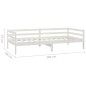 vidaXL Sofá cama con colchón madera de pino maciza blanco 90x200 cm vidaXL Sofá cama con colchón madera de pino maciza blanco 90x200 cm