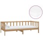 vidaXL Sofá cama y colchón madera pino maciza marrón miel 90x200 cm vidaXL Sofá cama y colchón madera pino maciza marrón miel 90x200 cm