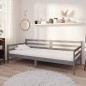 vidaXL Sofá cama con colchón madera de pino maciza gris 90x200 cm vidaXL Sofá cama con colchón madera de pino maciza gris 90x200 cm