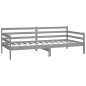 vidaXL Sofá cama con colchón madera de pino maciza gris 90x200 cm vidaXL Sofá cama con colchón madera de pino maciza gris 90x200 cm
