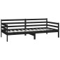 vidaXL Sofá cama con colchón madera de pino maciza negro 90x200 cm vidaXL Sofá cama con colchón madera de pino maciza negro 90x200 cm