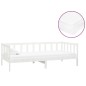 vidaXL Sofá cama con colchón madera de pino maciza blanco 90x200 cm vidaXL Sofá cama con colchón madera de pino maciza blanco 90x200 cm