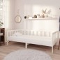 vidaXL Sofá cama con colchón madera de pino maciza blanco 90x200 cm vidaXL Sofá cama con colchón madera de pino maciza blanco 90x200 cm