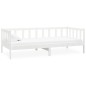 vidaXL Sofá cama con colchón madera de pino maciza blanco 90x200 cm vidaXL Sofá cama con colchón madera de pino maciza blanco 90x200 cm