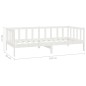 vidaXL Sofá cama con colchón madera de pino maciza blanco 90x200 cm vidaXL Sofá cama con colchón madera de pino maciza blanco 90x200 cm
