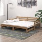 vidaXL Sofá cama extraíble madera maciza de pino miel 2x(90x200) cm vidaXL Sofá cama extraíble madera maciza de pino miel 2x(90x200) cm