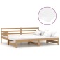 vidaXL Sofá cama extraíble madera maciza de pino miel 2x(90x200) cm vidaXL Sofá cama extraíble madera maciza de pino miel 2x(90x200) cm