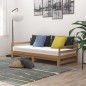 vidaXL Sofá cama extraíble madera maciza de pino miel 2x(90x200) cm vidaXL Sofá cama extraíble madera maciza de pino miel 2x(90x200) cm
