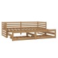 vidaXL Sofá cama extraíble madera maciza de pino miel 2x(90x200) cm