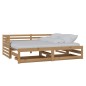 vidaXL Sofá cama extraíble madera maciza de pino miel 2x(90x200) cm