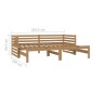 vidaXL Sofá cama extraíble madera maciza de pino miel 2x(90x200) cm