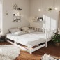 vidaXL Sofá cama extraíble madera maciza de pino blanco 2x(90x200) cm vidaXL Sofá cama extraíble madera maciza de pino blanco 2x(90x200) cm