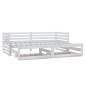 vidaXL Sofá cama extraíble madera maciza de pino blanco 2x(90x200) cm vidaXL Sofá cama extraíble madera maciza de pino blanco 2x(90x200) cm