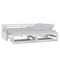 vidaXL Sofá cama extraíble madera maciza de pino blanco 2x(90x200) cm vidaXL Sofá cama extraíble madera maciza de pino blanco 2x(90x200) cm