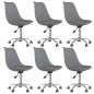 vidaXL Sillas de comedor giratorias 6 unidades tela gris claro vidaXL Sillas de comedor giratorias 6 unidades tela gris claro