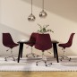 vidaXL Sillas de comedor giratorias 4 unidades tela morada