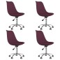 vidaXL Sillas de comedor giratorias 4 unidades tela morada