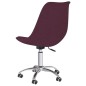 vidaXL Sillas de comedor giratorias 4 unidades tela morada