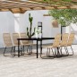 vidaXL Juego de comedor para jardín 7 piezas color roble