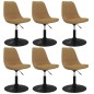 vidaXL Silla de comedor giratoria 6 uds terciopelo marrón vidaXL Silla de comedor giratoria 6 uds terciopelo marrón