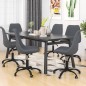 vidaXL Sillas de comedor giratorias 6 unidades tela gris oscuro vidaXL Sillas de comedor giratorias 6 unidades tela gris oscuro